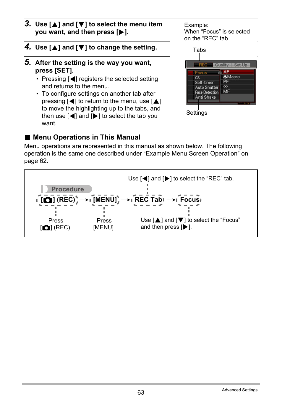 Casio EX-Z280 User Manual | Page 63 / 194