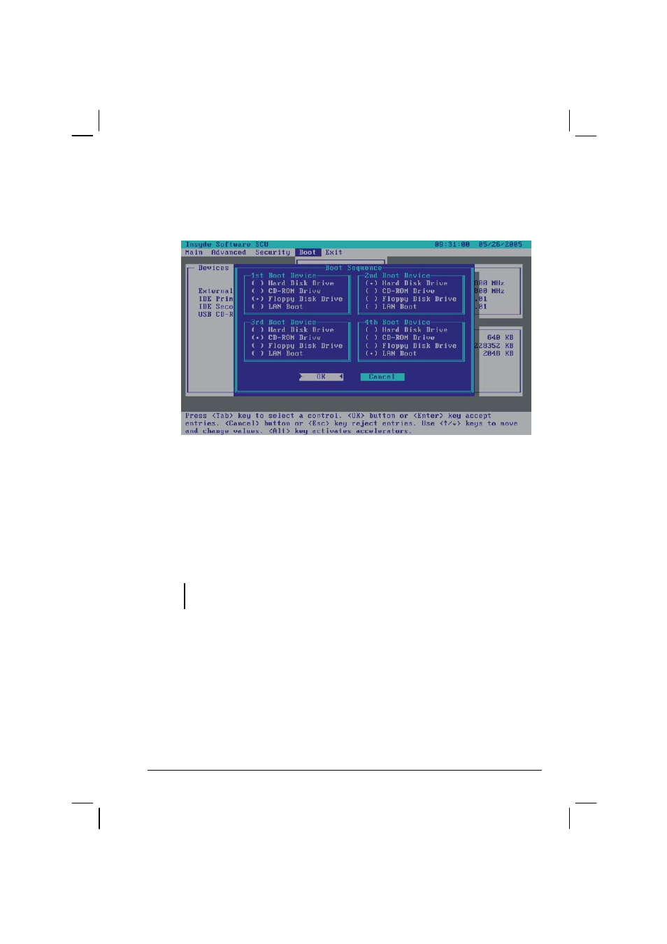 Boot menu, Boot sequence | Casio HK1223 User Manual | Page 101 / 147