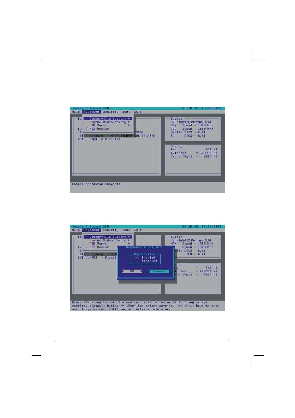 Advanced menu, Geyserville support | Casio HK1223 User Manual | Page 96 / 147