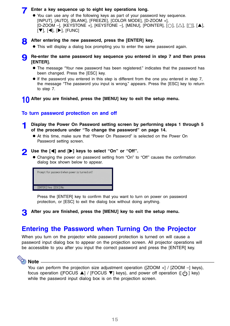 Casio XJ-S31 User Manual | Page 15 / 34