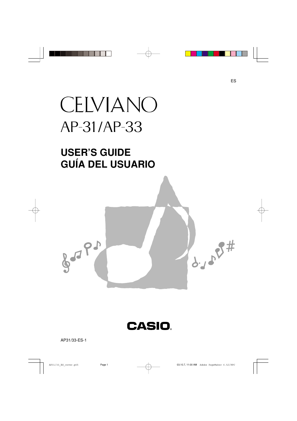 Casio CELVIANO AP-33V User Manual | 50 pages