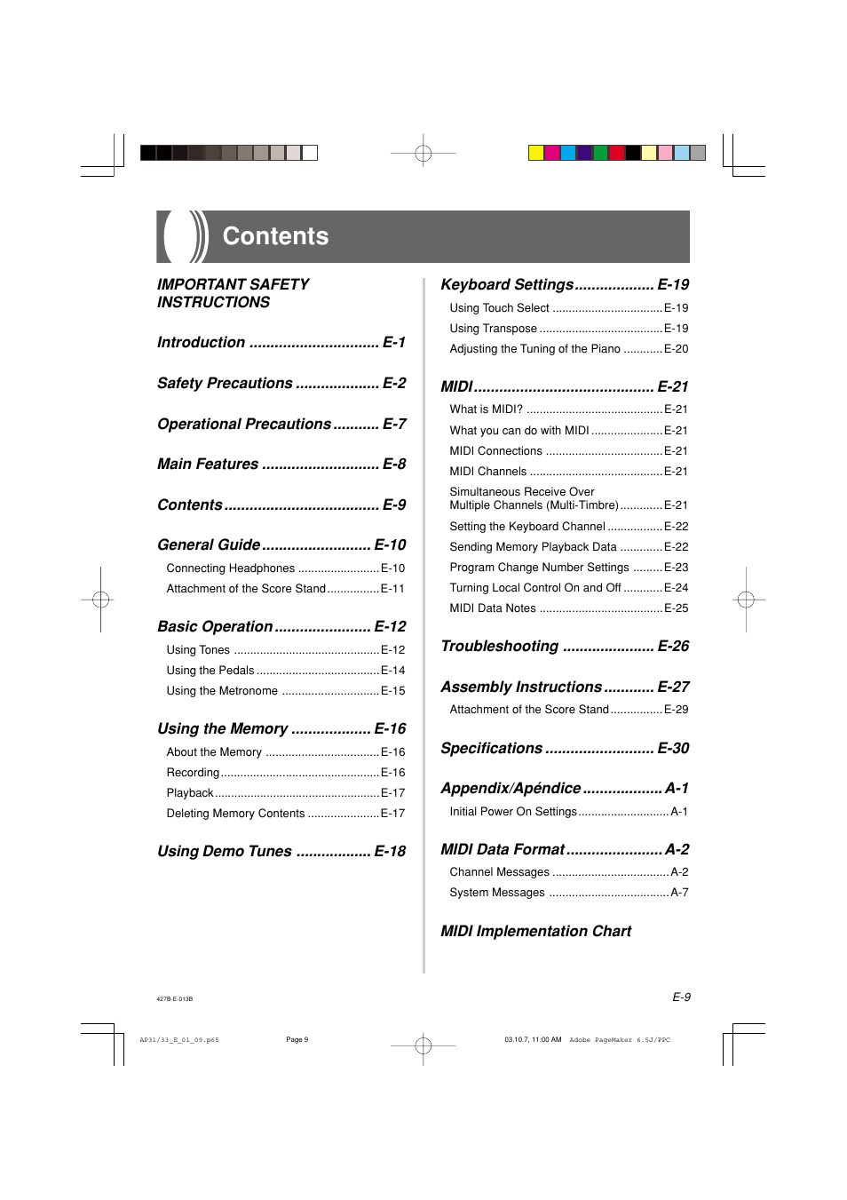 Casio CELVIANO AP-33V User Manual | Page 13 / 50