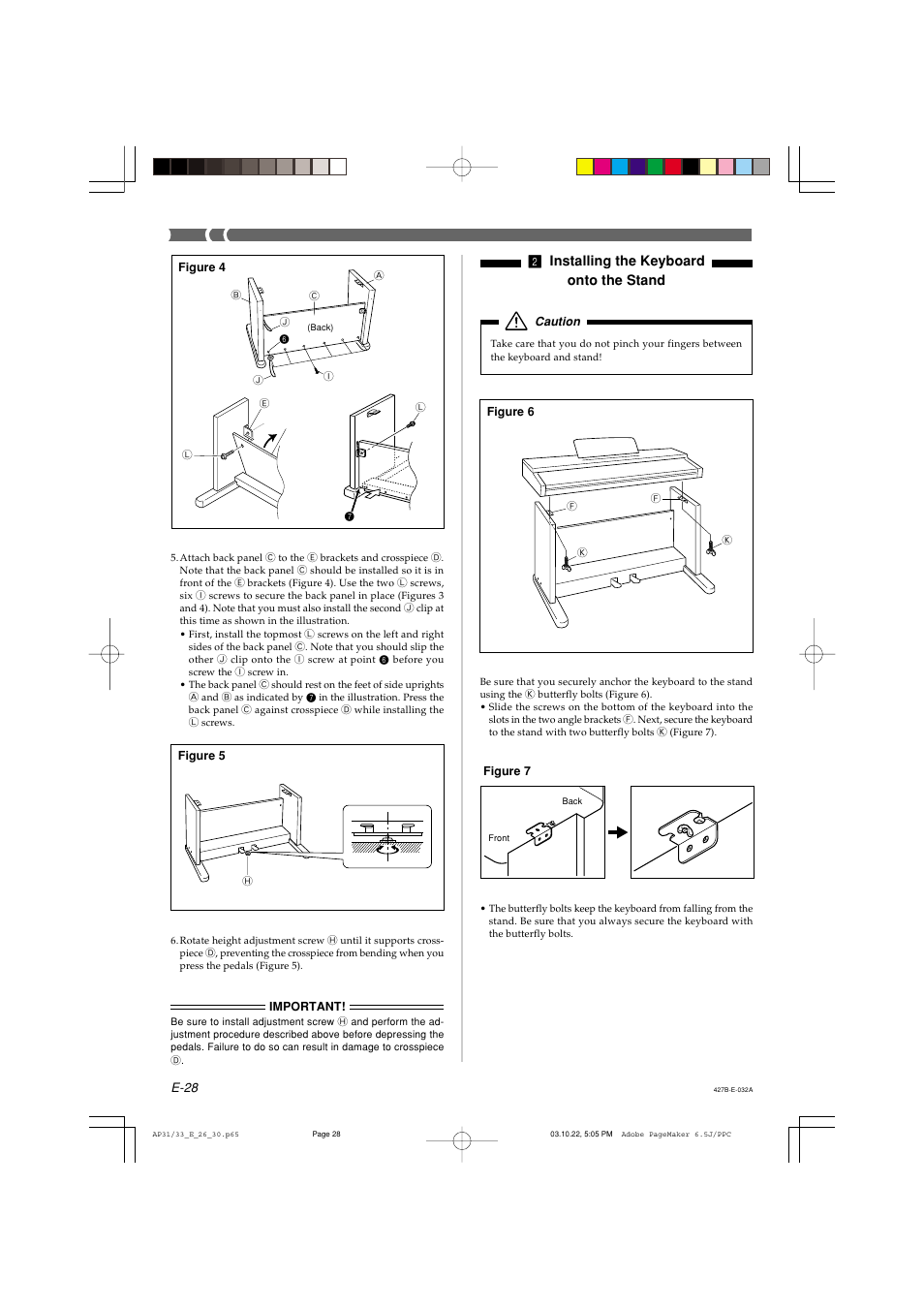 2 installing the keyboard onto the stand | Casio CELVIANO AP-33V User Manual | Page 32 / 50