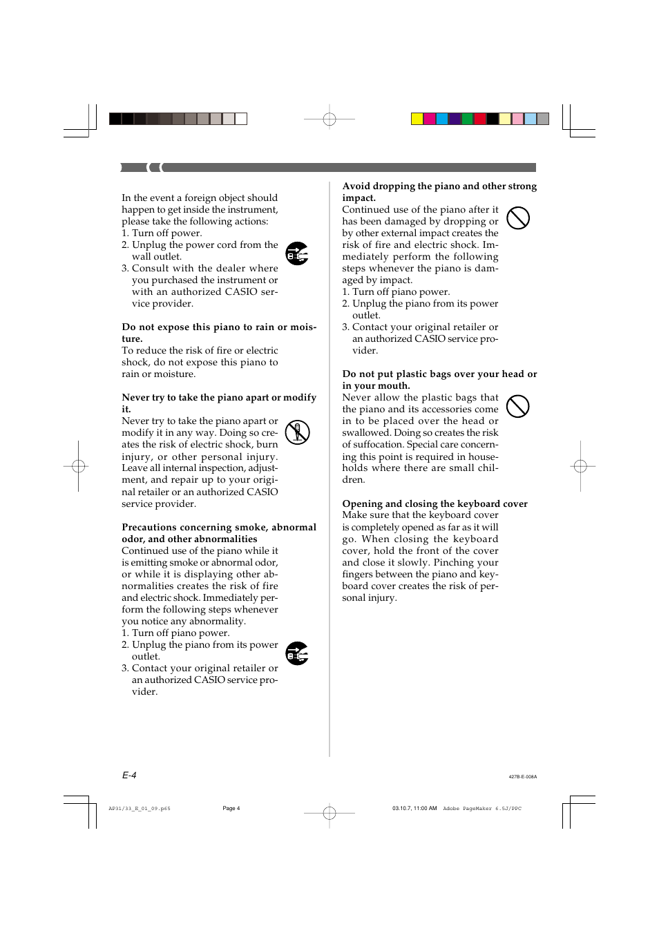 Casio CELVIANO AP-33V User Manual | Page 8 / 50