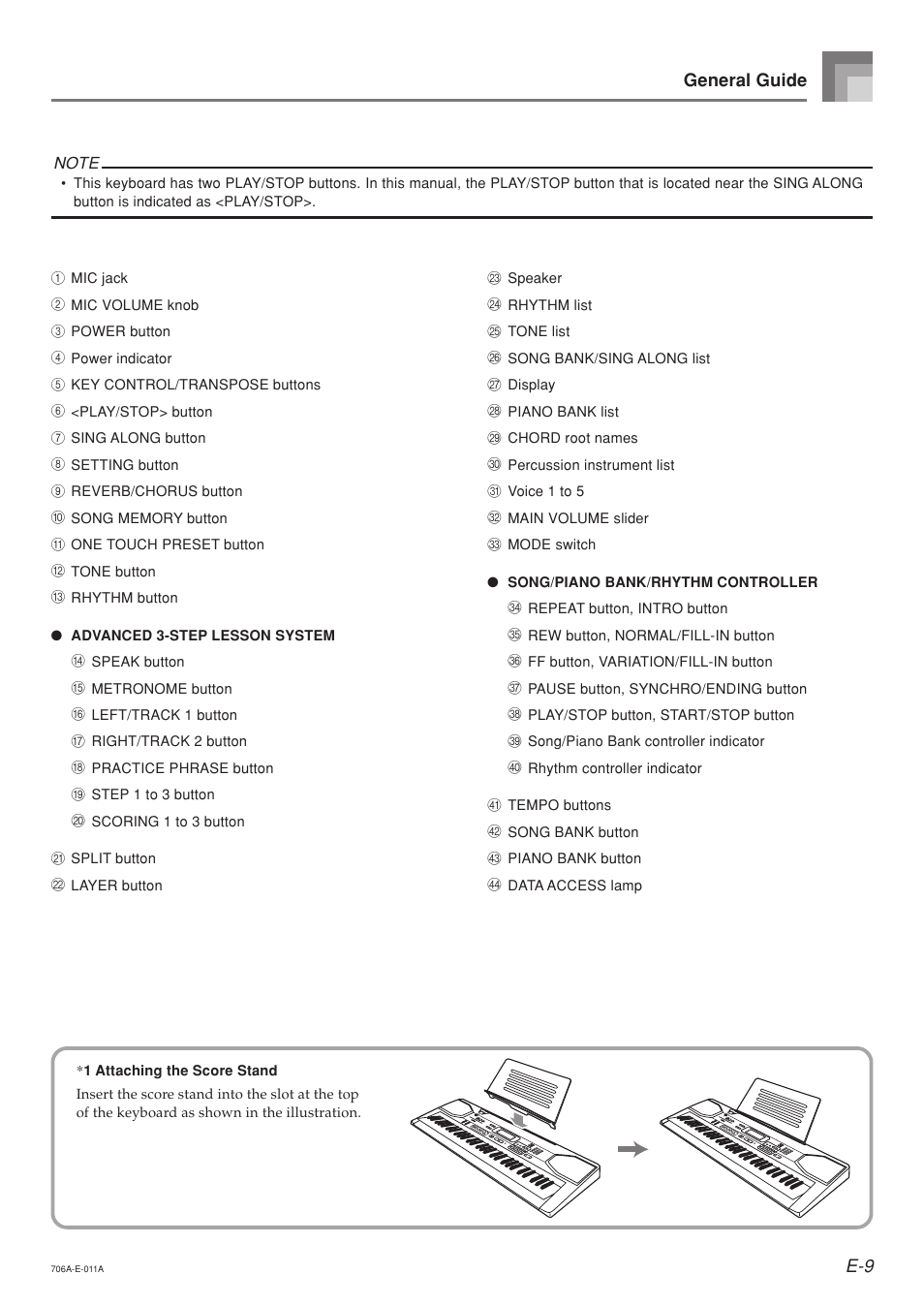 E-9 general guide | Casio CTK800ES1A User Manual | Page 11 / 69