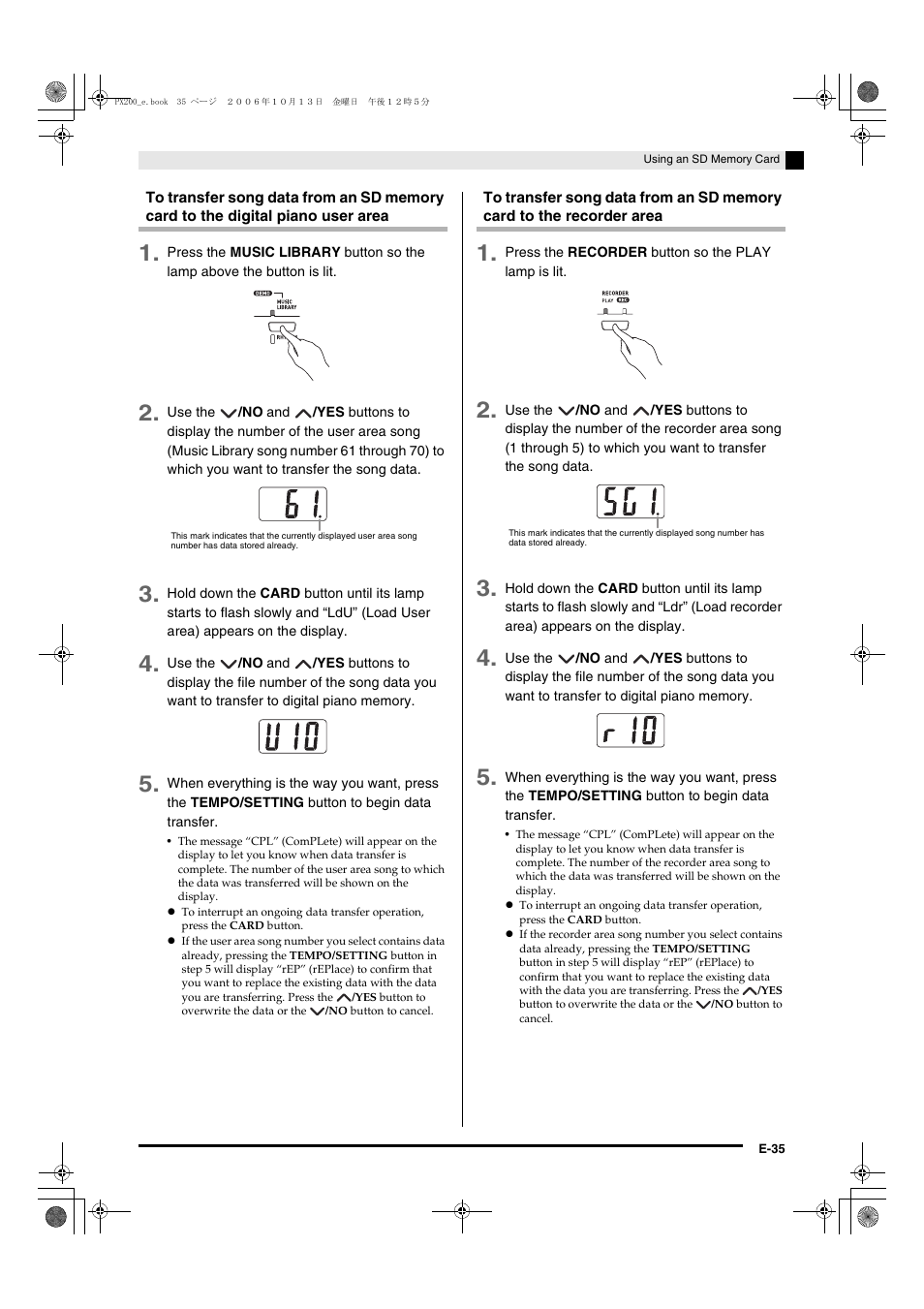 Casio PX200 User Manual | Page 37 / 50