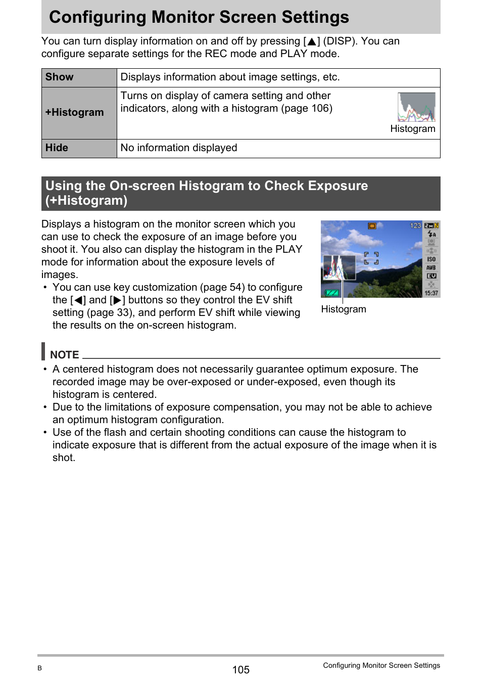 Configuring monitor screen settings | Casio EXILIM K1190PCM1DMX User Manual | Page 105 / 139