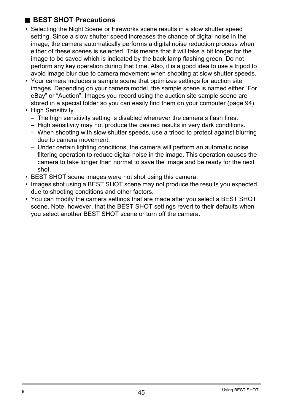 Casio EXILIM K1190PCM1DMX User Manual | Page 45 / 139