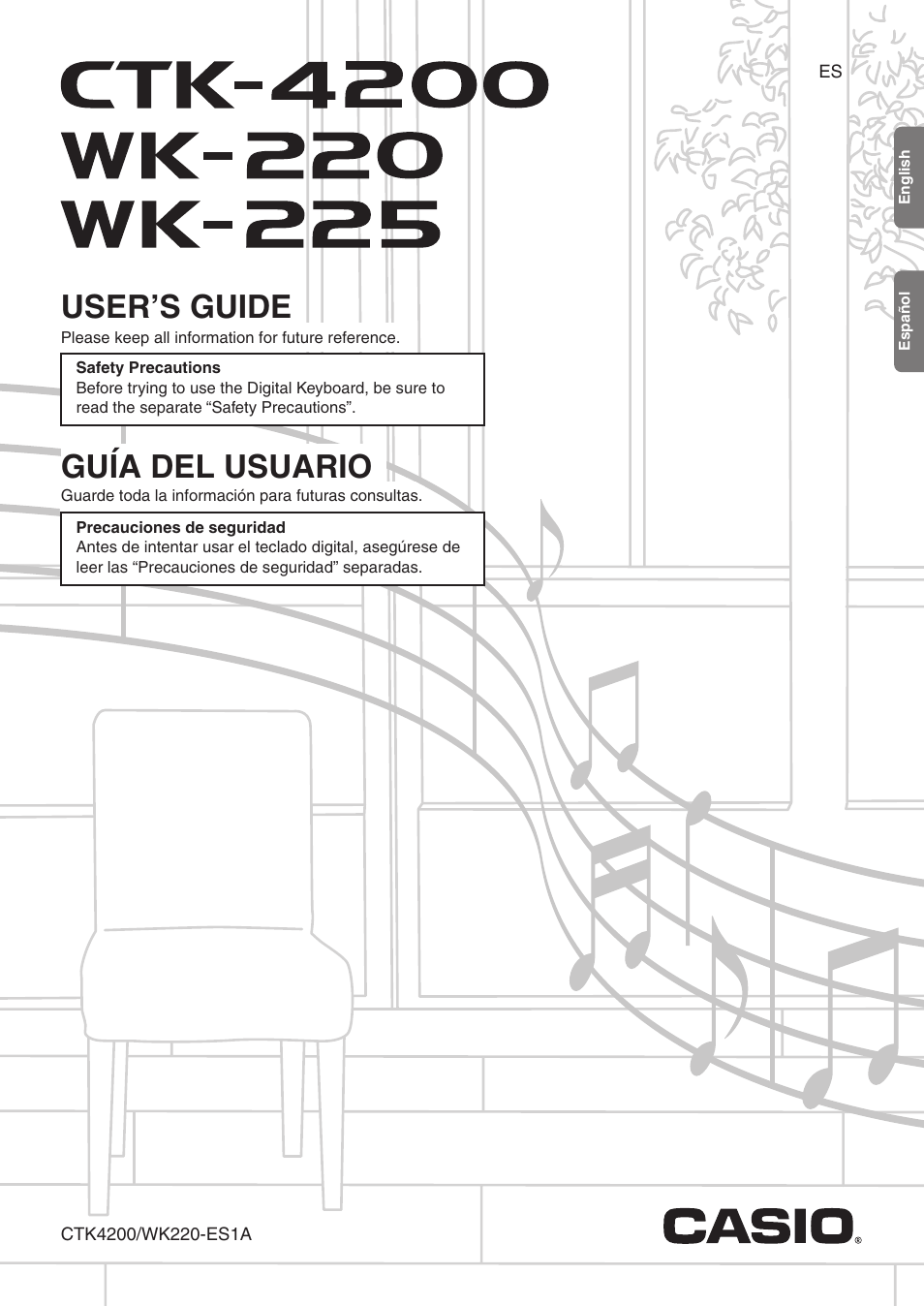 Casio WK225 User Manual | 77 pages