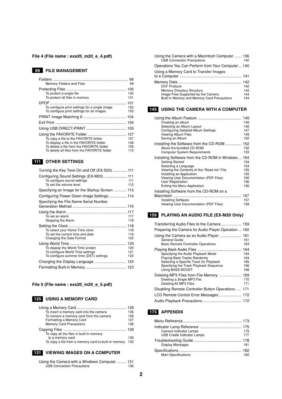 Casio EXILIM EX-M20 User Manual | Page 2 / 2
