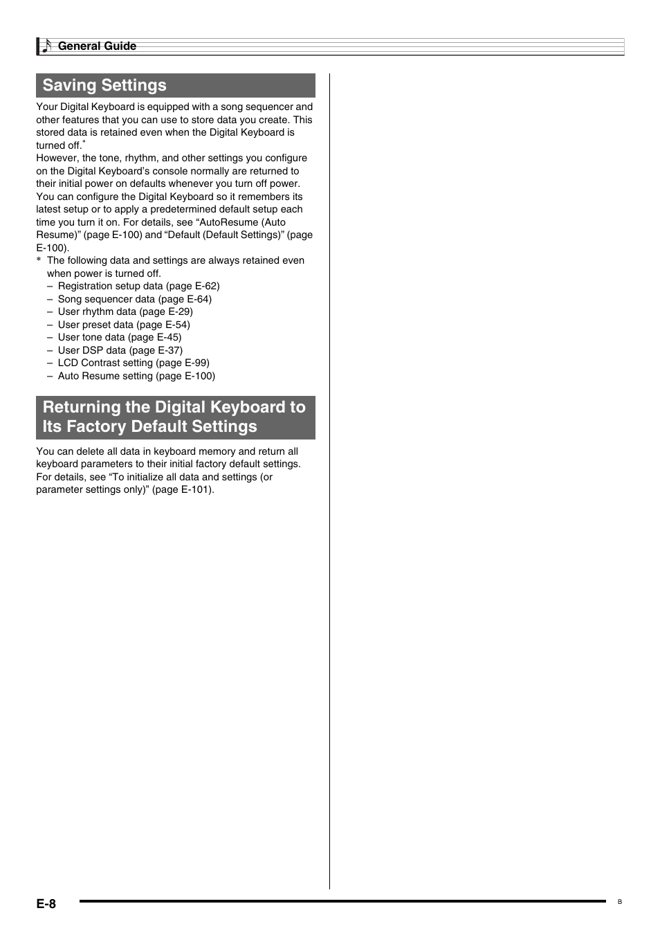 Casio WK6500E1B User Manual | Page 10 / 132
