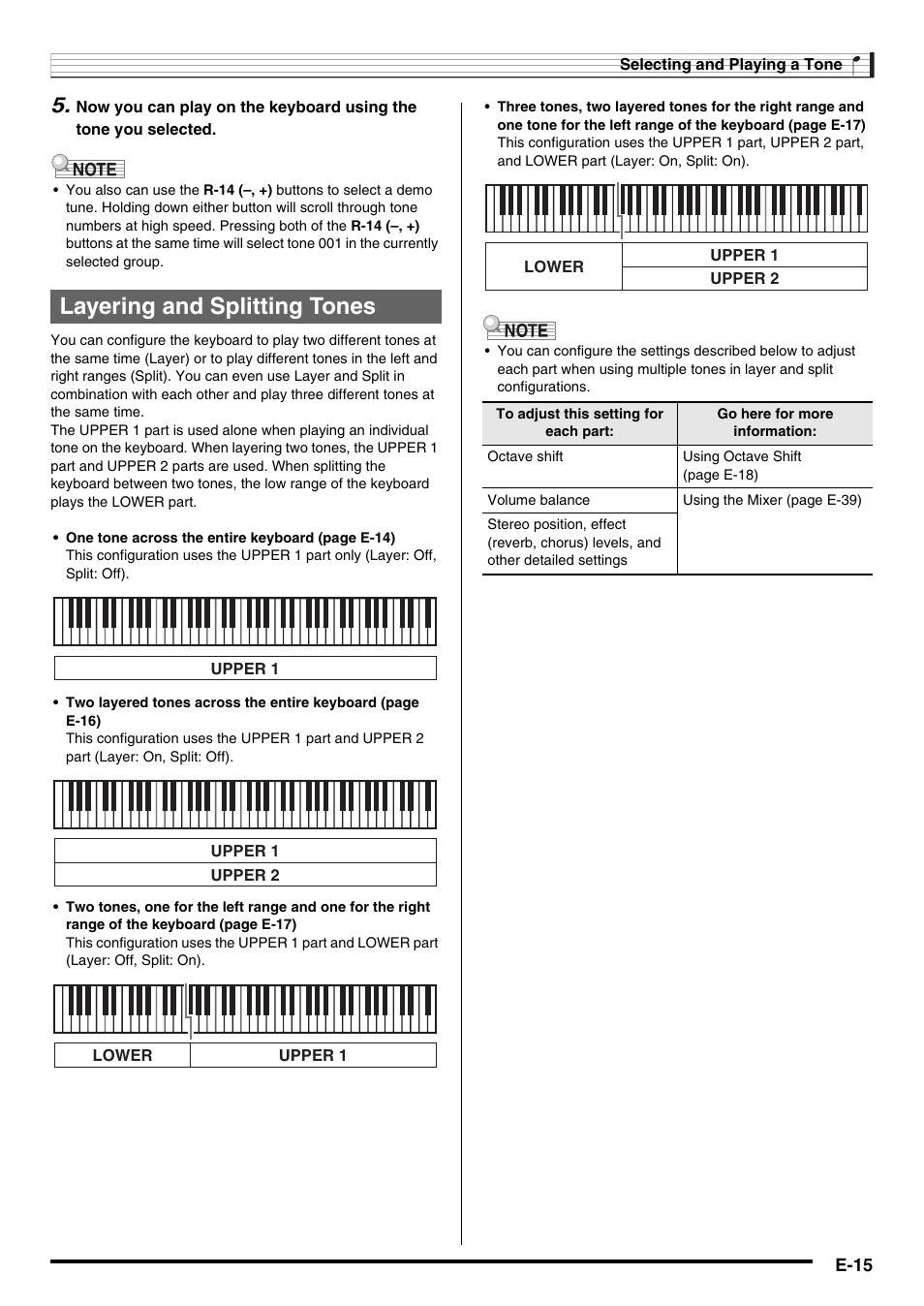Layering and splitting tones | Casio WK6500E1B User Manual | Page 17 / 132