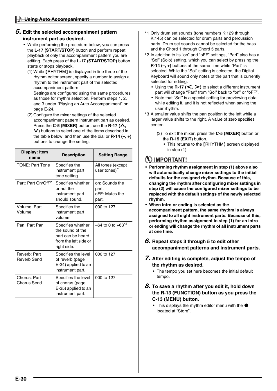 E-30 | Casio WK6500E1B User Manual | Page 32 / 132