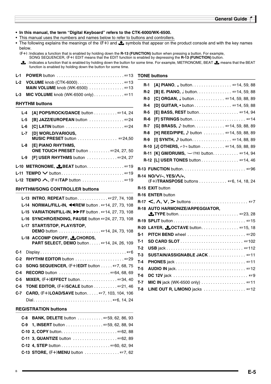Casio WK6500E1B User Manual | Page 7 / 132