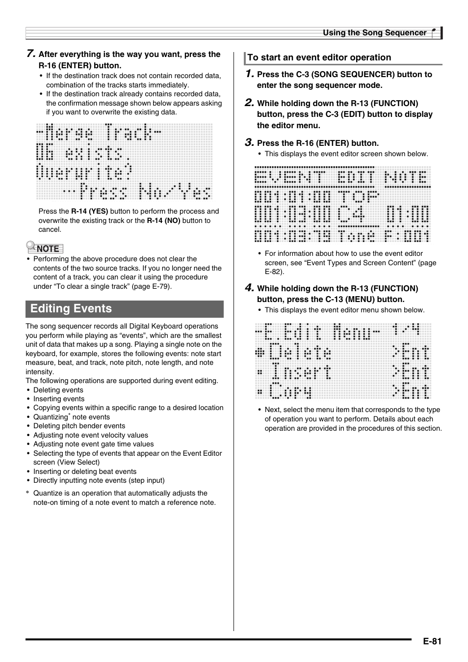 Editing events | Casio WK6500E1B User Manual | Page 83 / 132