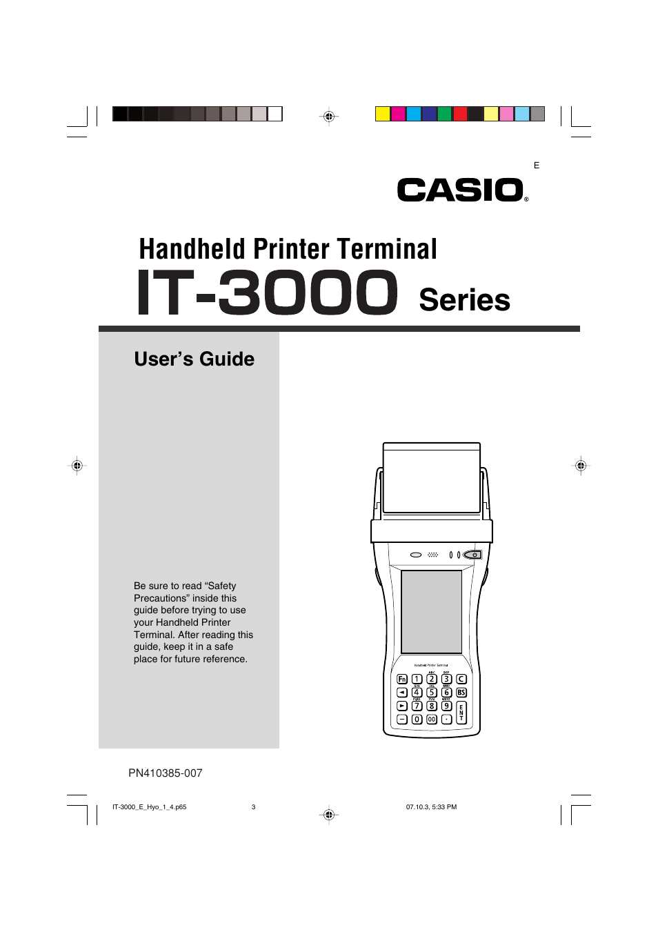 Casio IT-3000 User Manual | 79 pages