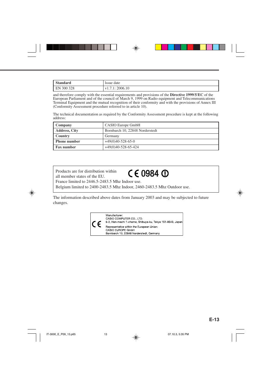 Casio IT-3000 User Manual | Page 15 / 79