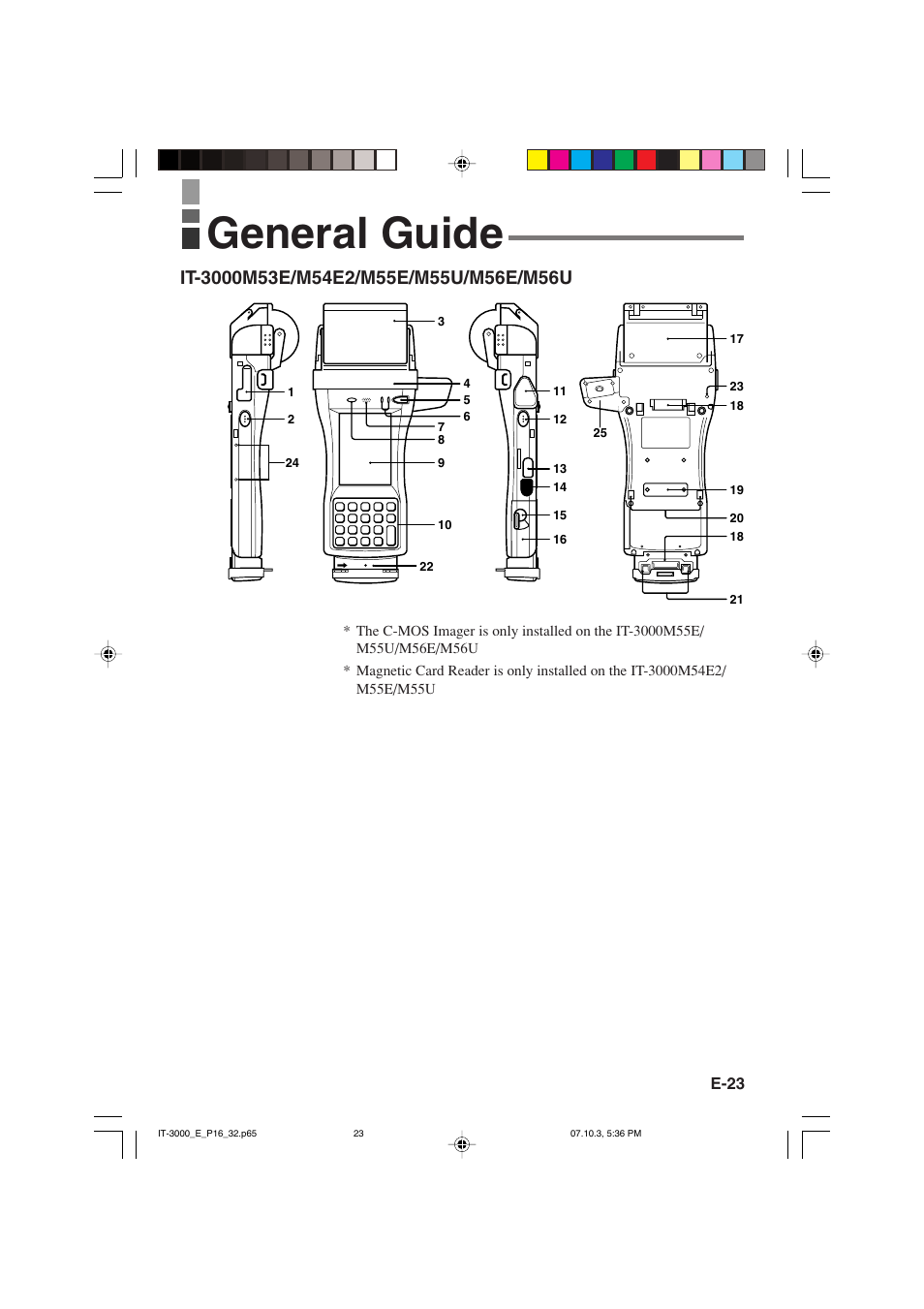 General guide | Casio IT-3000 User Manual | Page 25 / 79