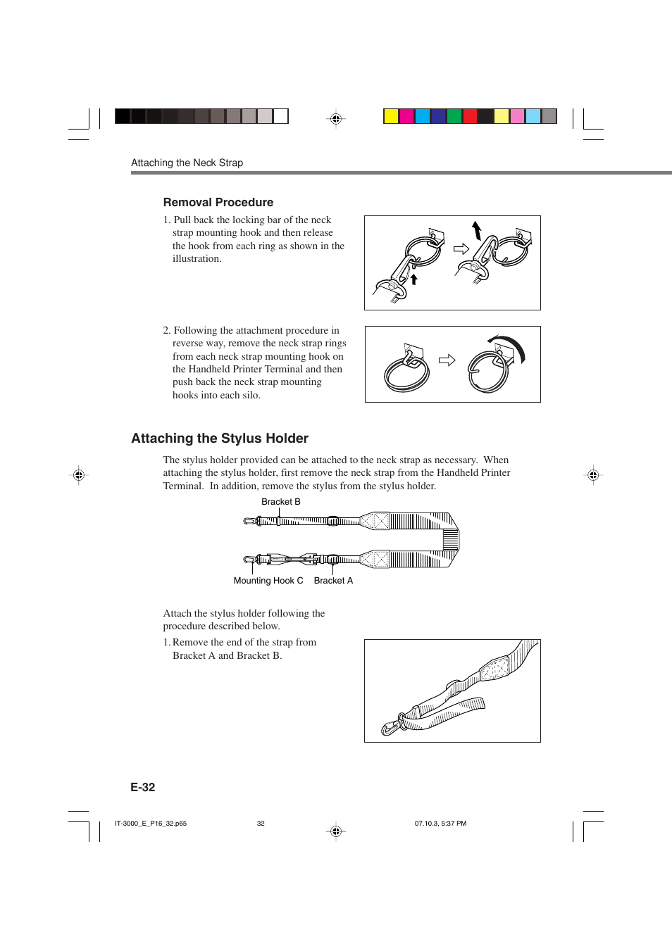 Attaching the stylus holder | Casio IT-3000 User Manual | Page 34 / 79