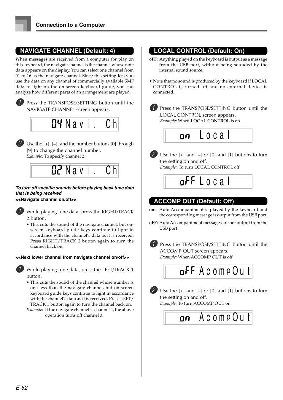 A c o m | Casio WK110 User Manual | Page 54 / 71