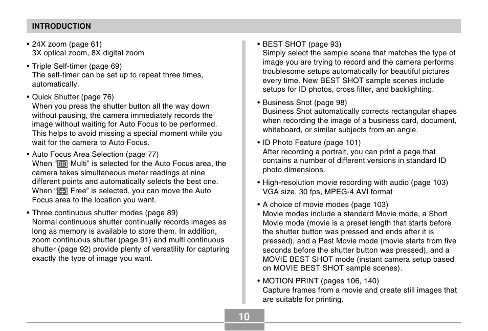 Casio EX-Z750 User Manual | Page 10 / 250