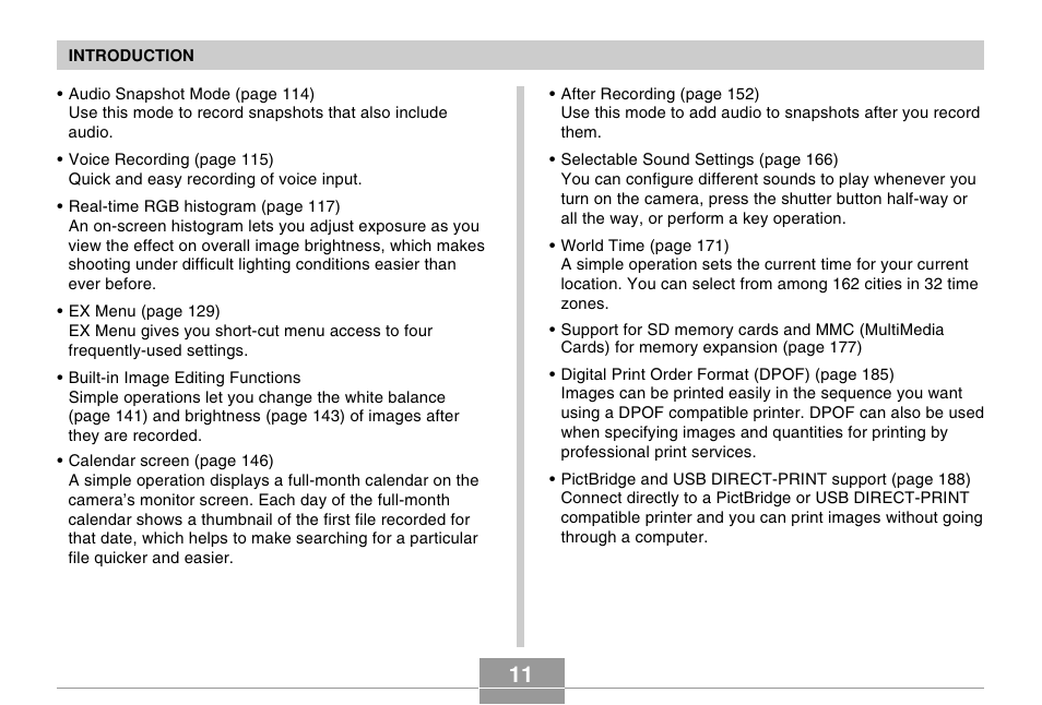 Casio EX-Z750 User Manual | Page 11 / 250