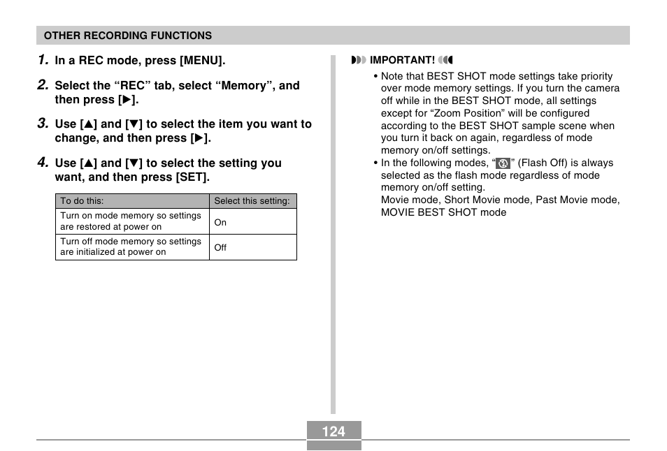 Casio EX-Z750 User Manual | Page 124 / 250