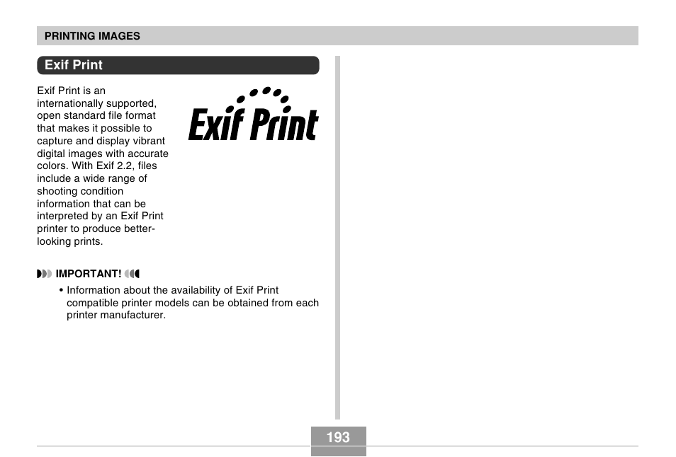 Exif print | Casio EX-Z750 User Manual | Page 193 / 250