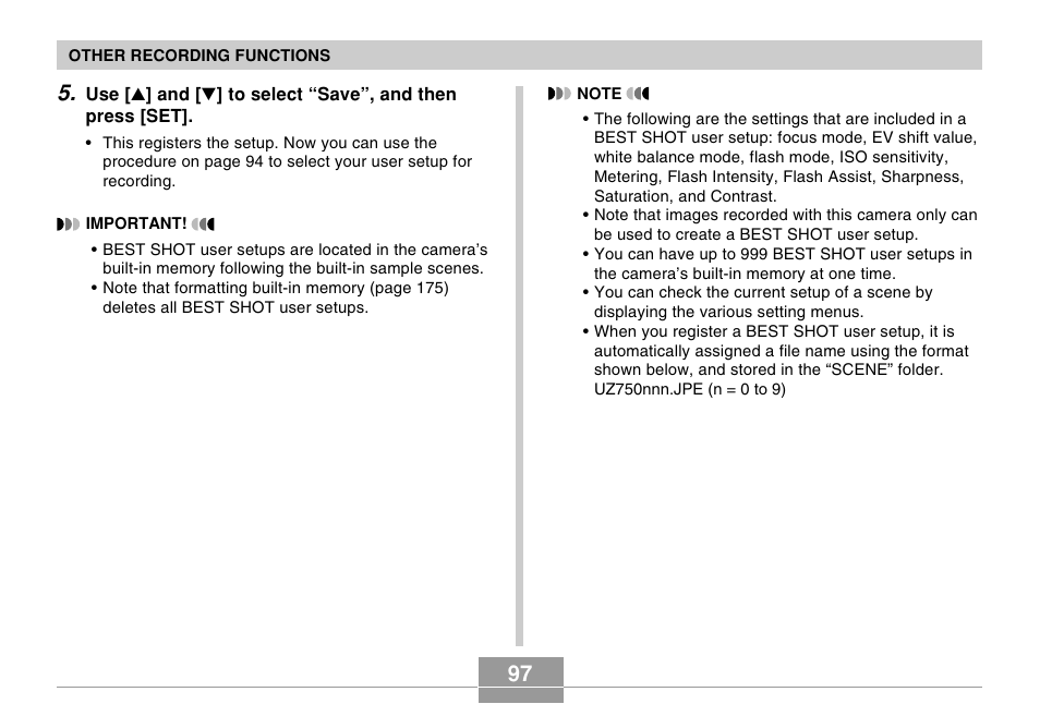 Casio EX-Z750 User Manual | Page 97 / 250