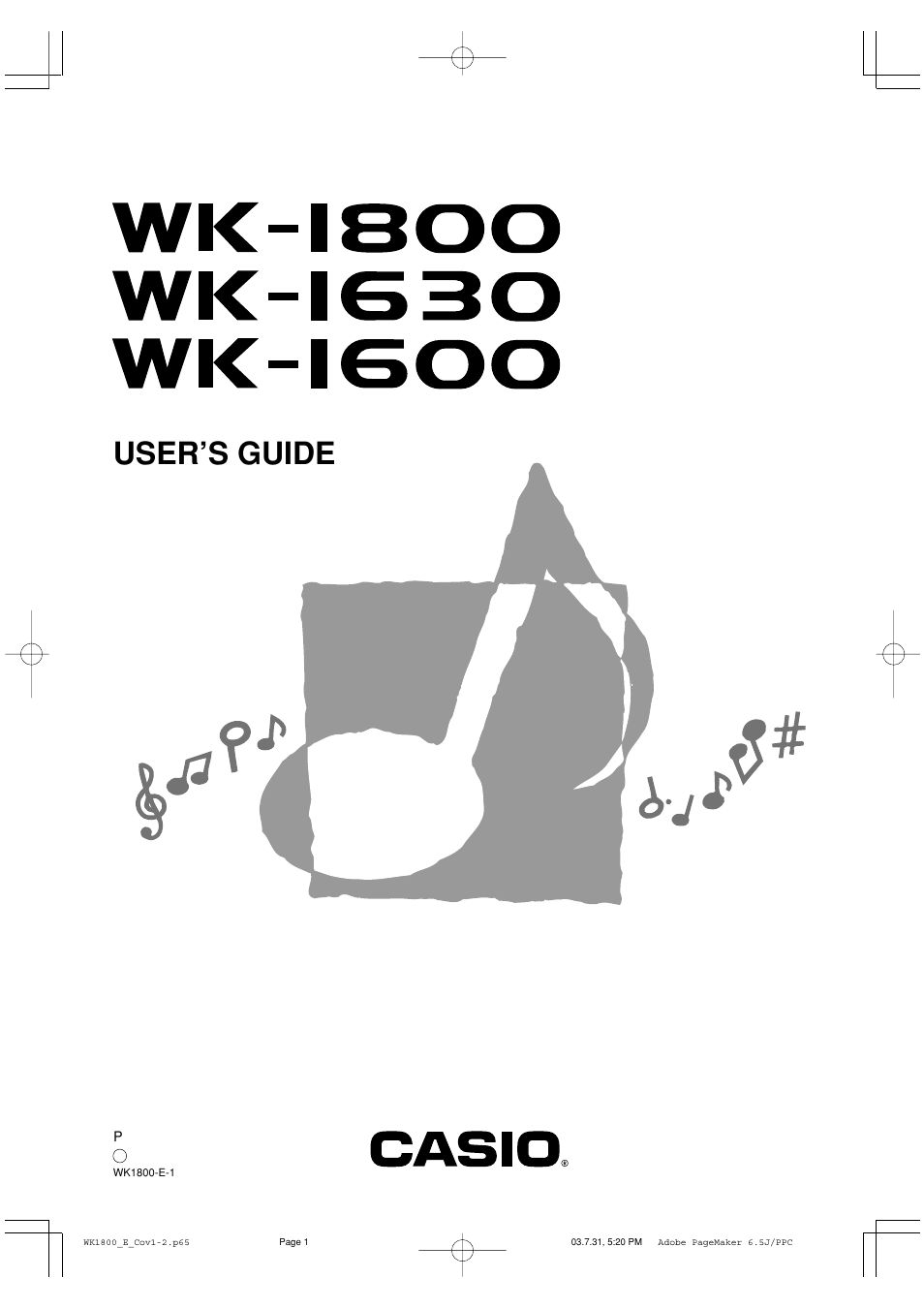 Casio WK1630 User Manual | 96 pages