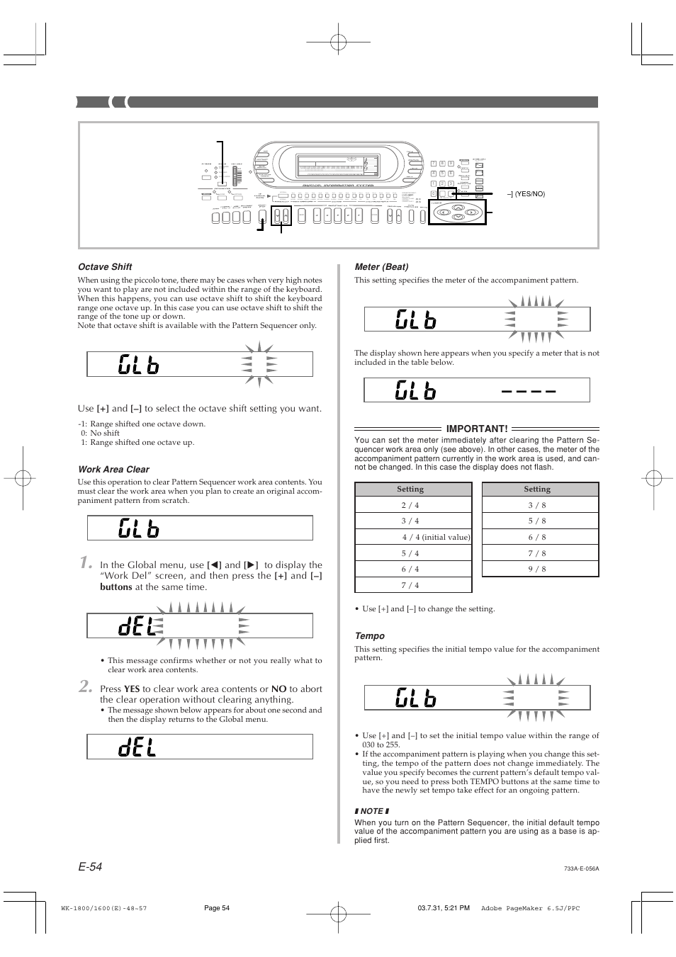 E-54 | Casio WK1630 User Manual | Page 56 / 96