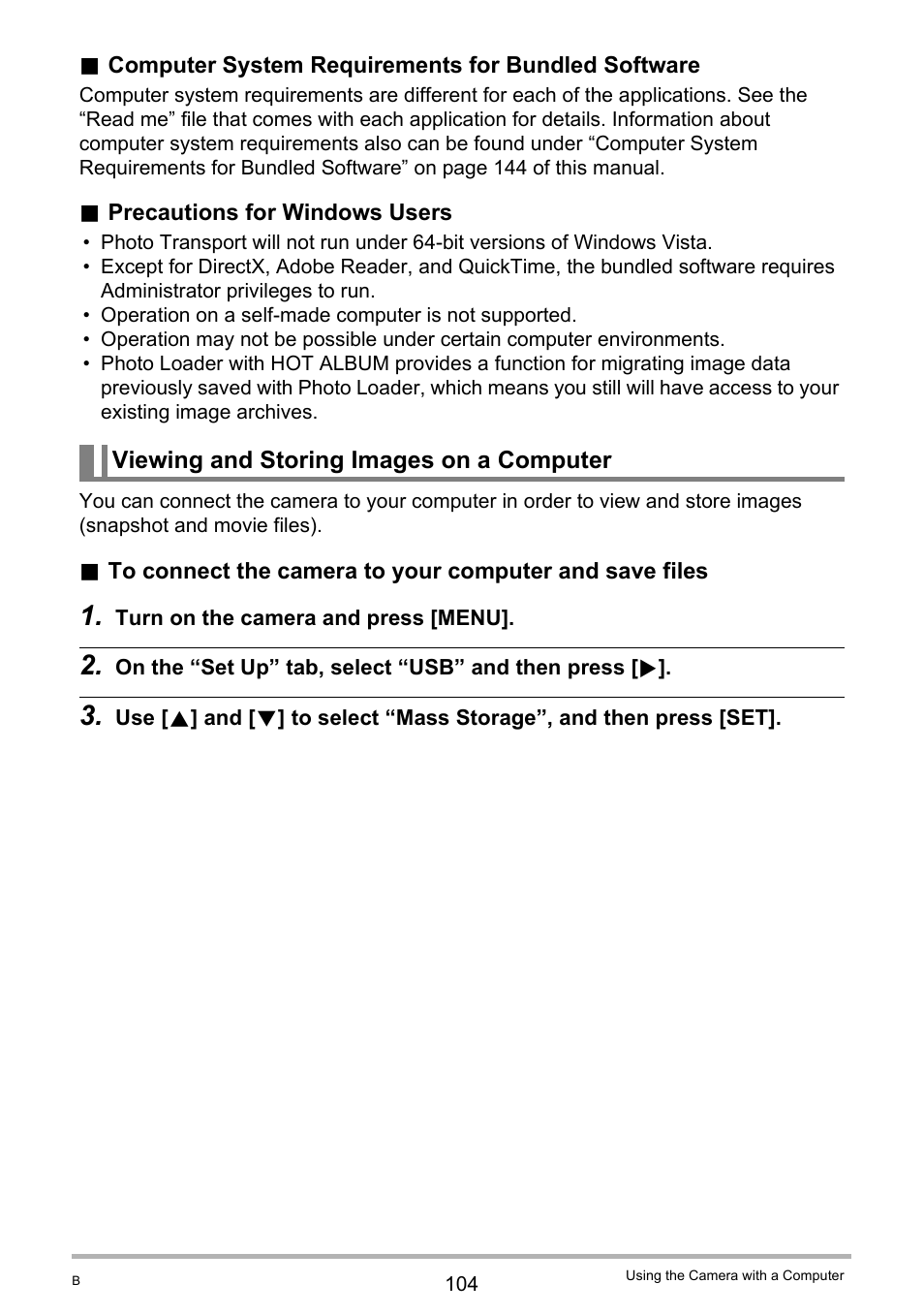 Viewing and storing images on a computer | Casio EXILIM EX-Z21 User Manual | Page 104 / 163