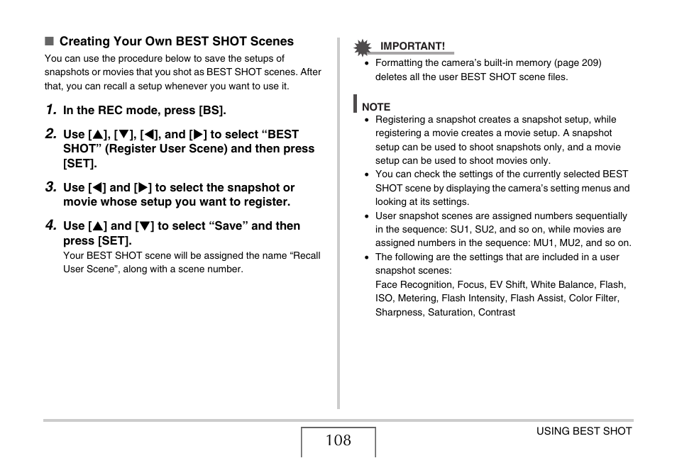 Casio EX-S880 User Manual | Page 108 / 293