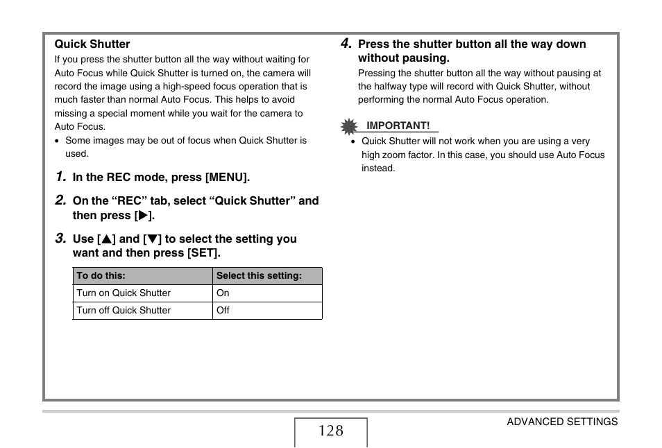 E 128 | Casio EX-S880 User Manual | Page 128 / 293