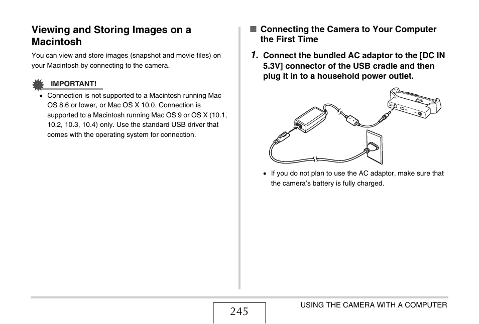 Viewing and storing images on a macintosh | Casio EX-S880 User Manual | Page 245 / 293