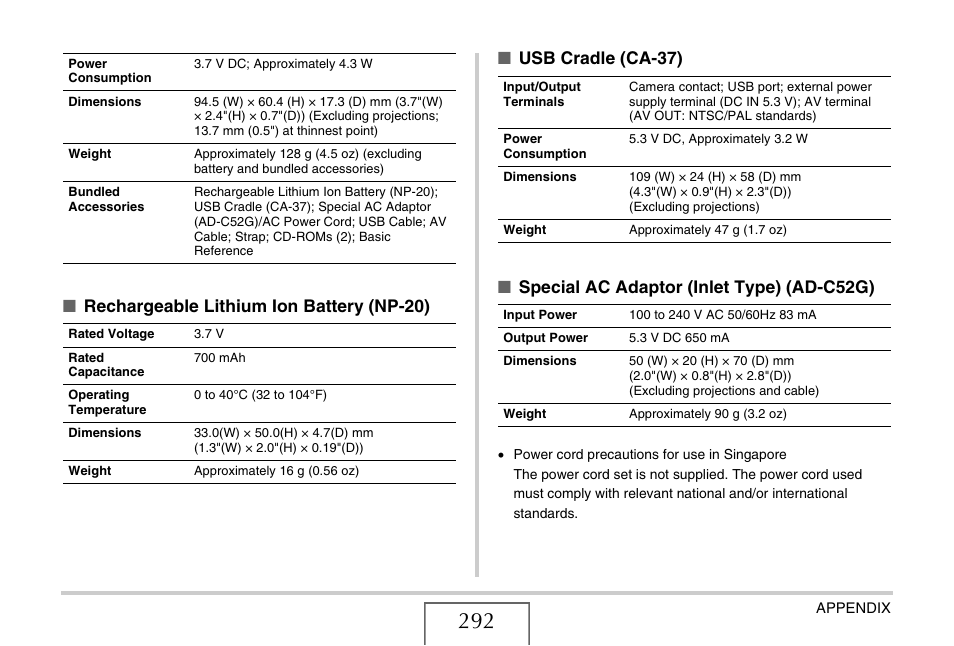 Casio EX-S880 User Manual | Page 292 / 293