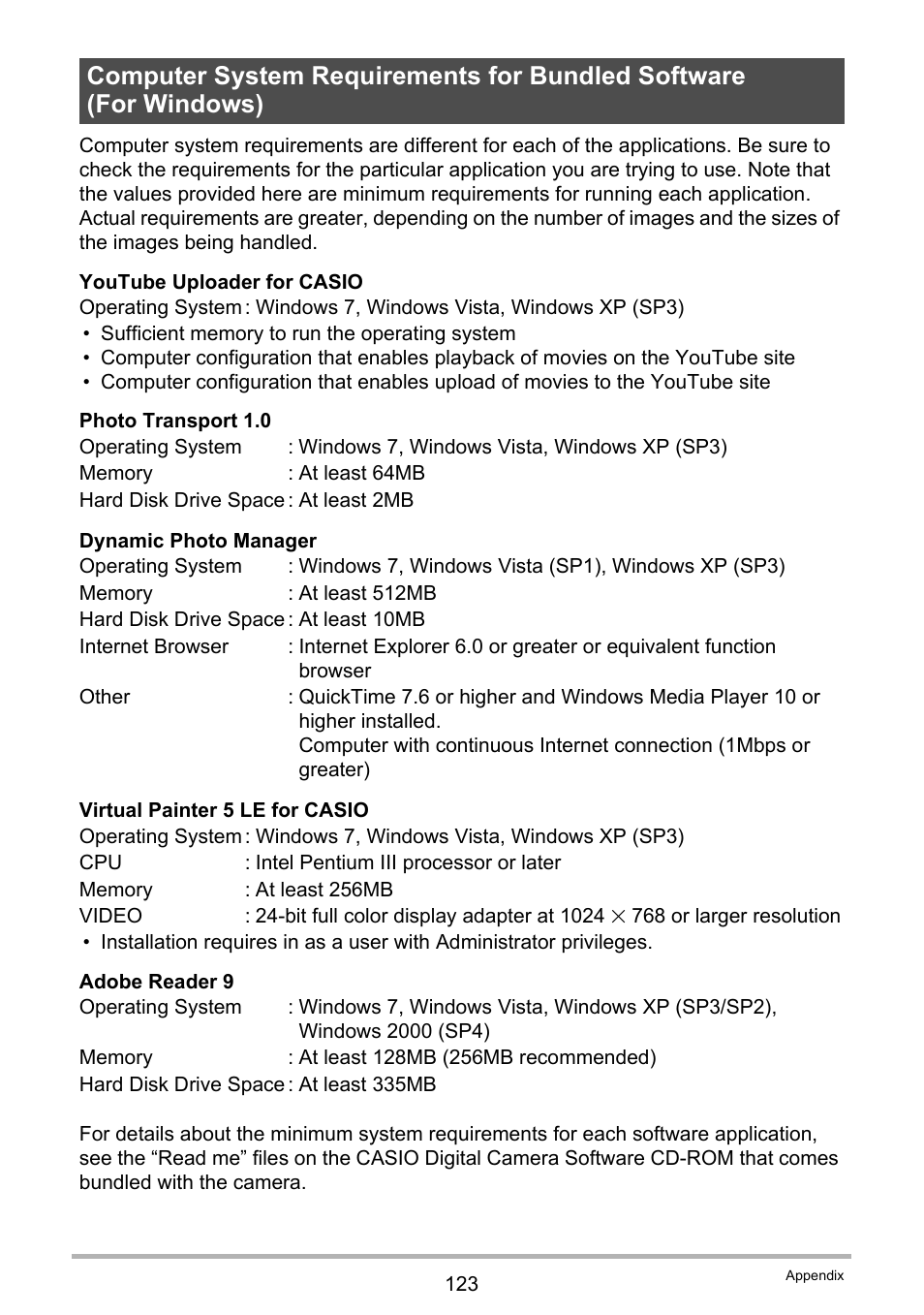 Casio EXILIM EX-Z3000 User Manual | Page 123 / 145