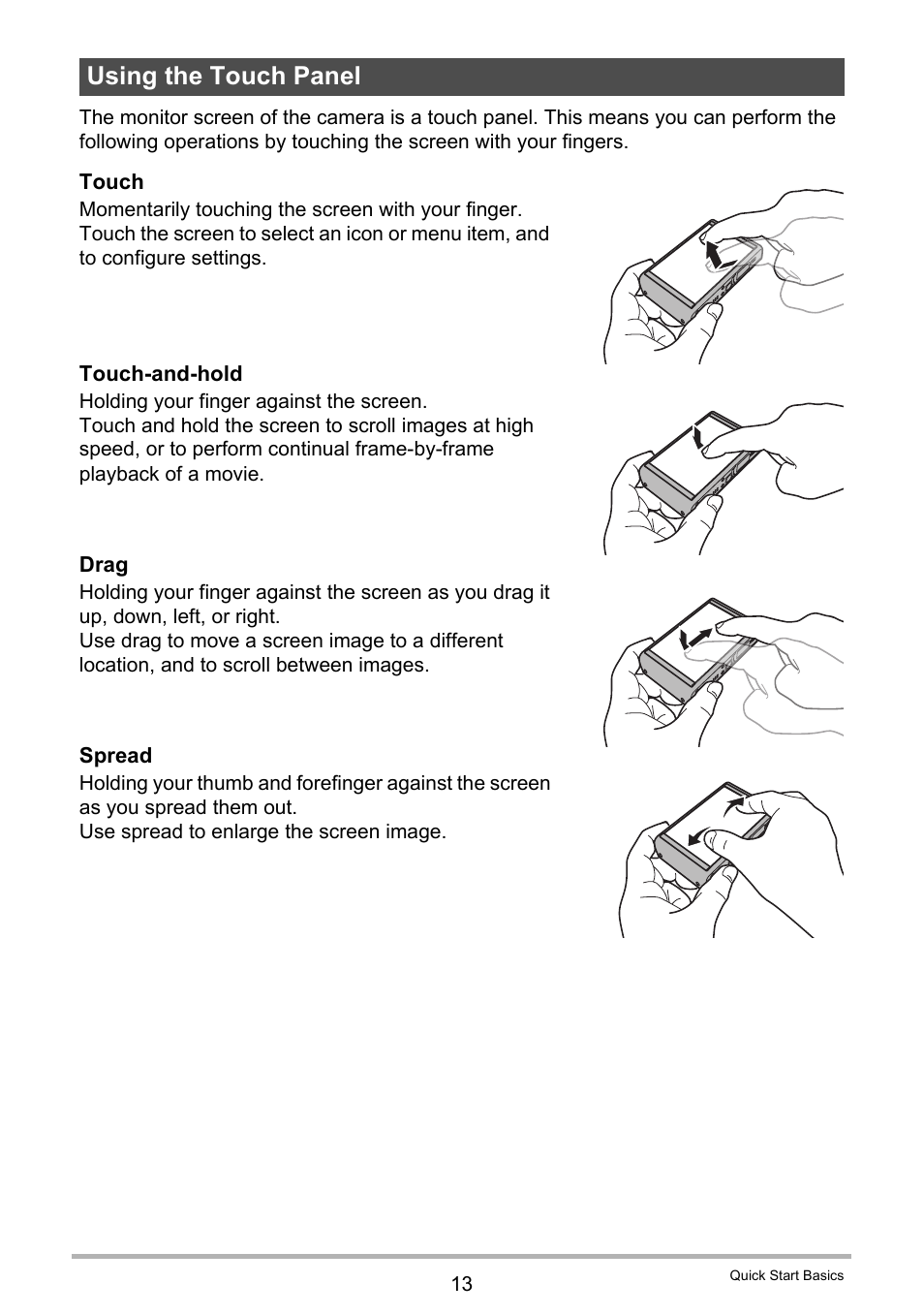 Using the touch panel, For more information | Casio EXILIM EX-Z3000 User Manual | Page 13 / 145