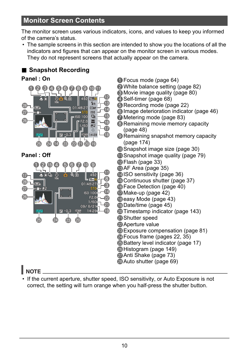Monitor screen contents | Casio EXILIM EX-Z270 User Manual | Page 10 / 202