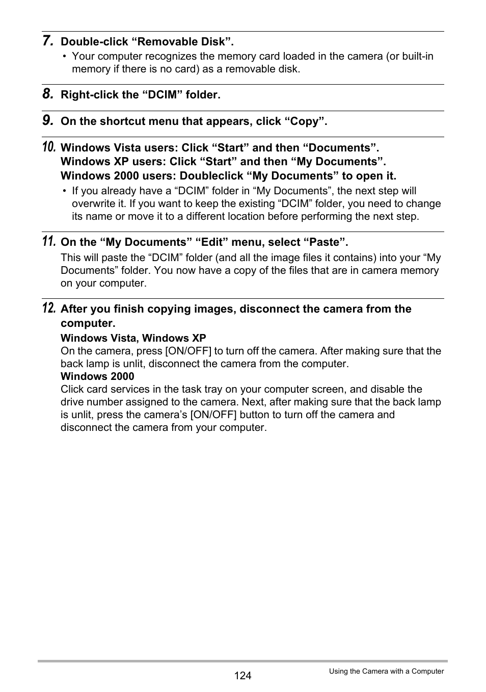 Casio EXILIM EX-Z270 User Manual | Page 124 / 202