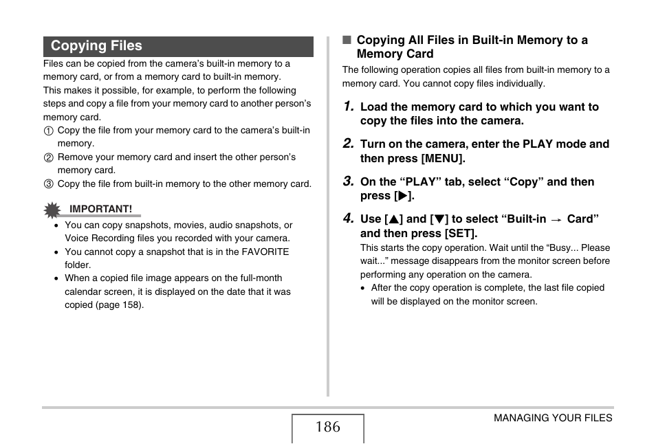 Copying files | Casio EX-Z1080 User Manual | Page 186 / 267