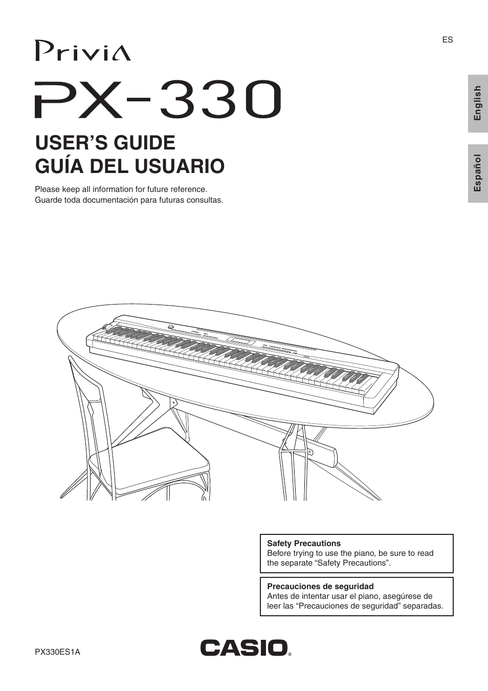 Casio PRIVIA PX330ES1A User Manual | 72 pages