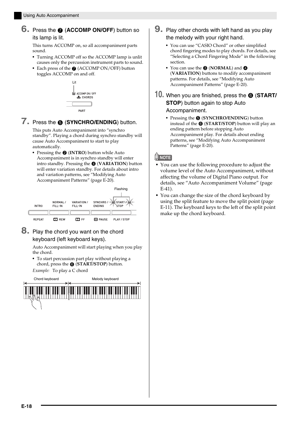 Casio PRIVIA PX330ES1A User Manual | Page 20 / 72