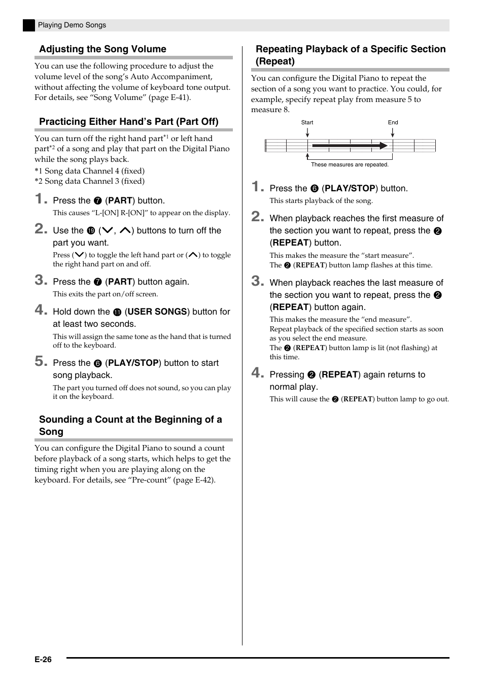 Casio PRIVIA PX330ES1A User Manual | Page 28 / 72