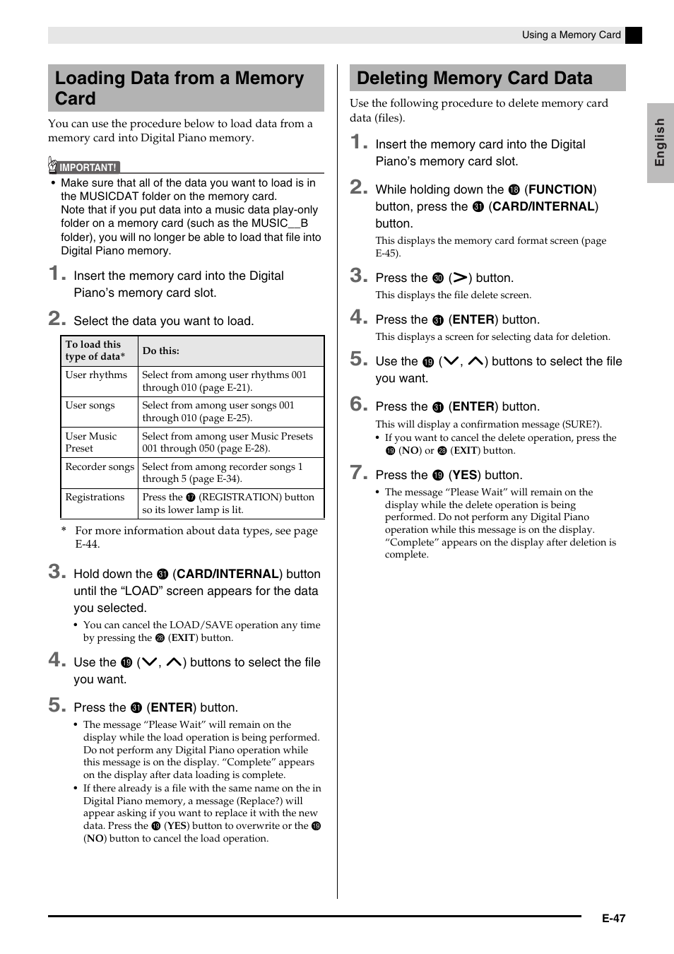 Casio PRIVIA PX330ES1A User Manual | Page 49 / 72