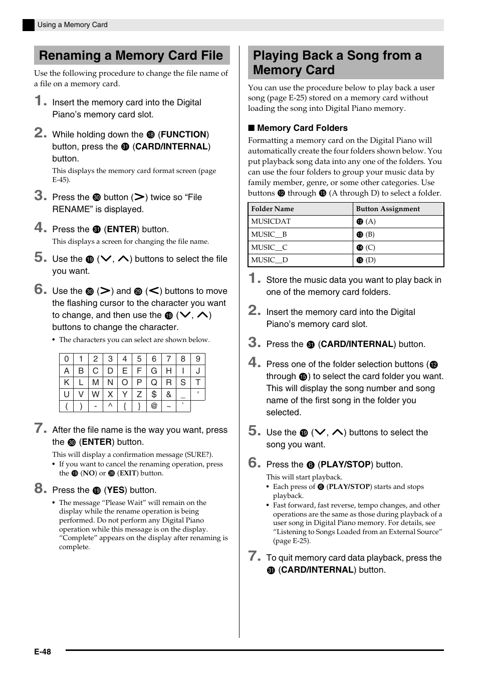 Casio PRIVIA PX330ES1A User Manual | Page 50 / 72