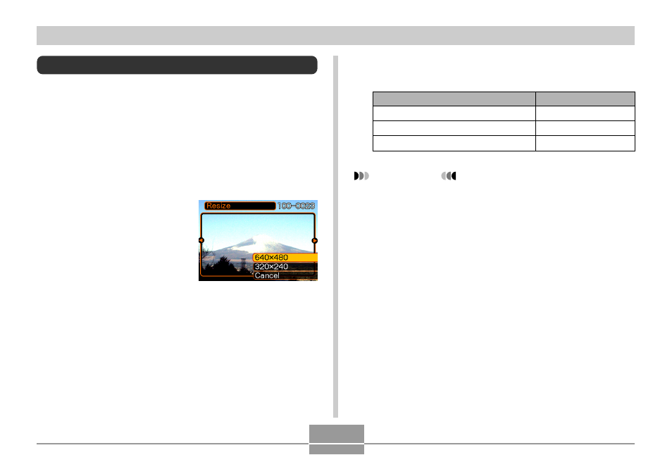 Resizing an image | Casio EX-S1 User Manual | Page 56 / 62