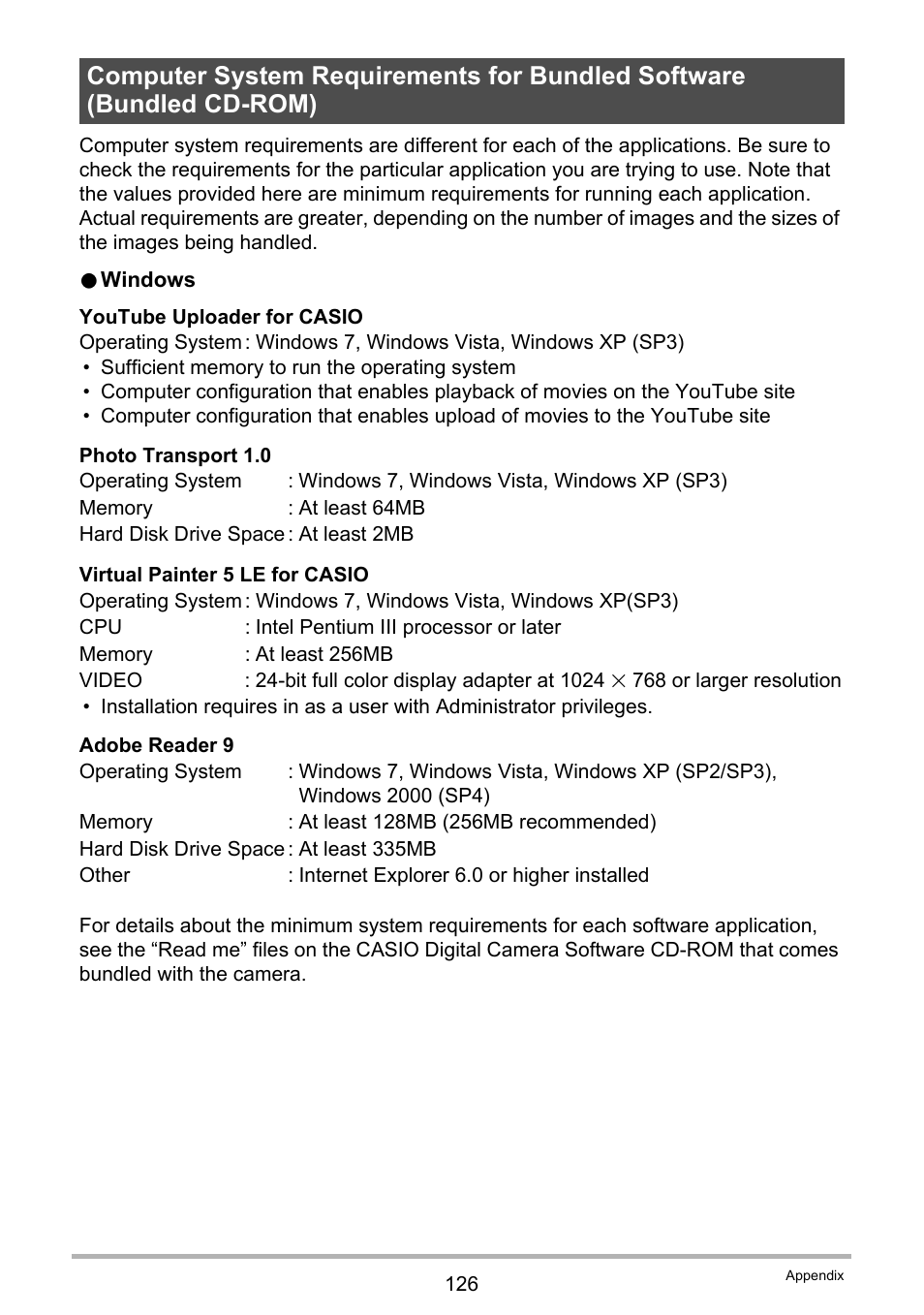 Age 126 of | Casio EXILIM EX-Z27 User Manual | Page 126 / 142