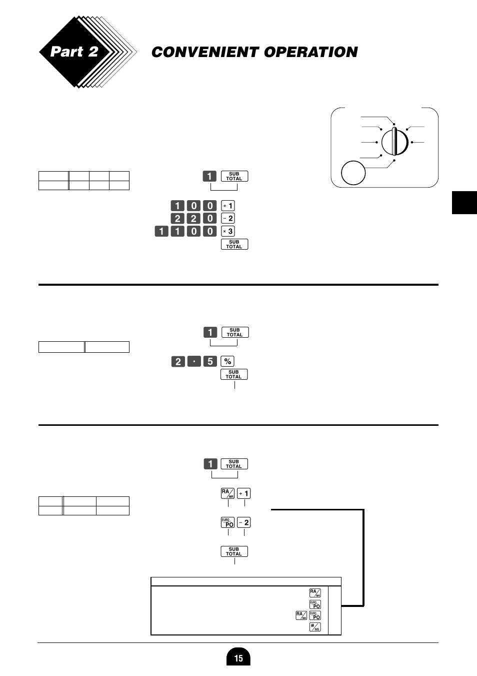 Convenient operation part 2, Various programming, 1 unit price for departments | 2 rate for percent key, 3 to change tax status for departments, Zo .a ;s o | Casio 160CR User Manual | Page 17 / 36