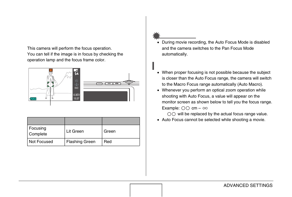 Using auto focus, Using auto focus 1 | Casio EX-Z1000 User Manual | Page 111 / 266